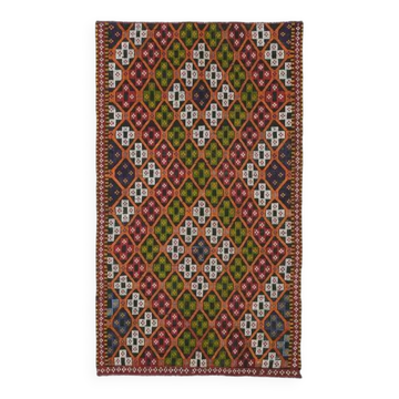 Tapis turc en laine et coton noué à la main, années 1970