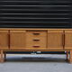 Wooden sideboard of the 70s u-shaped footing