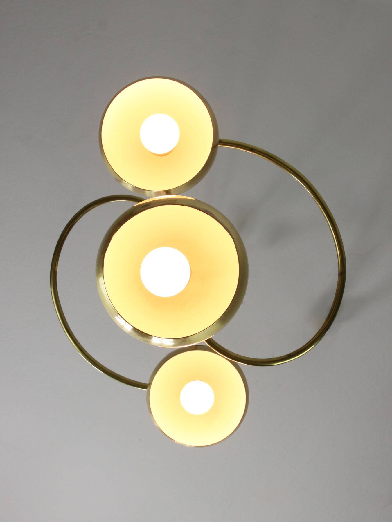 Vintage Italian Brass Ceiling Chandelier
