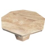 Mid-Century Octagonal Travertine Diningtable
