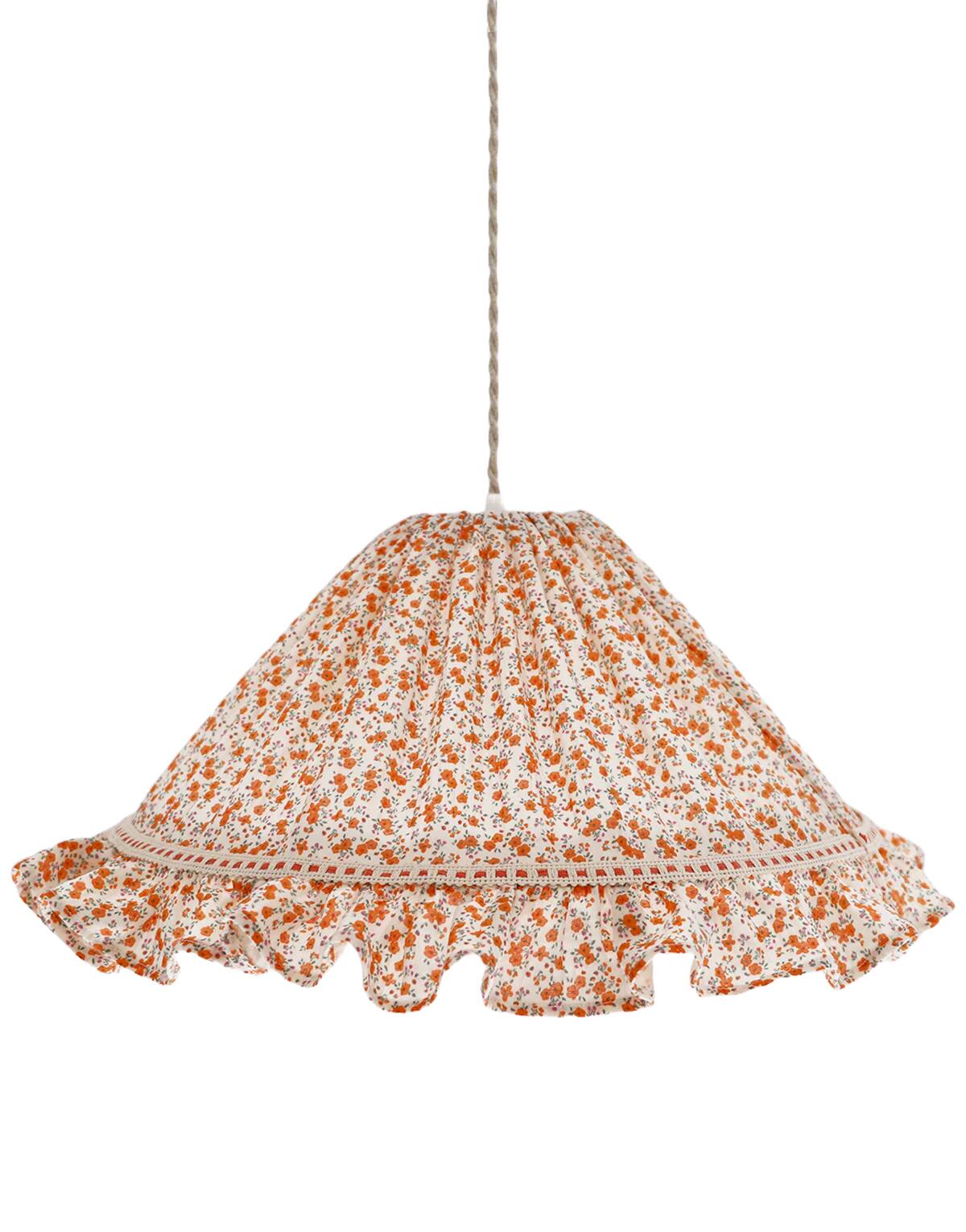 Suspension conique avec volant Emilia "fleurettes"