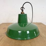 Industrial Green Enamel Factory Pendant Lamp , 1960s