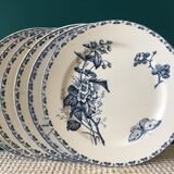 Set of 6 plates Sarreguemines Terre de Fer Model Carmen