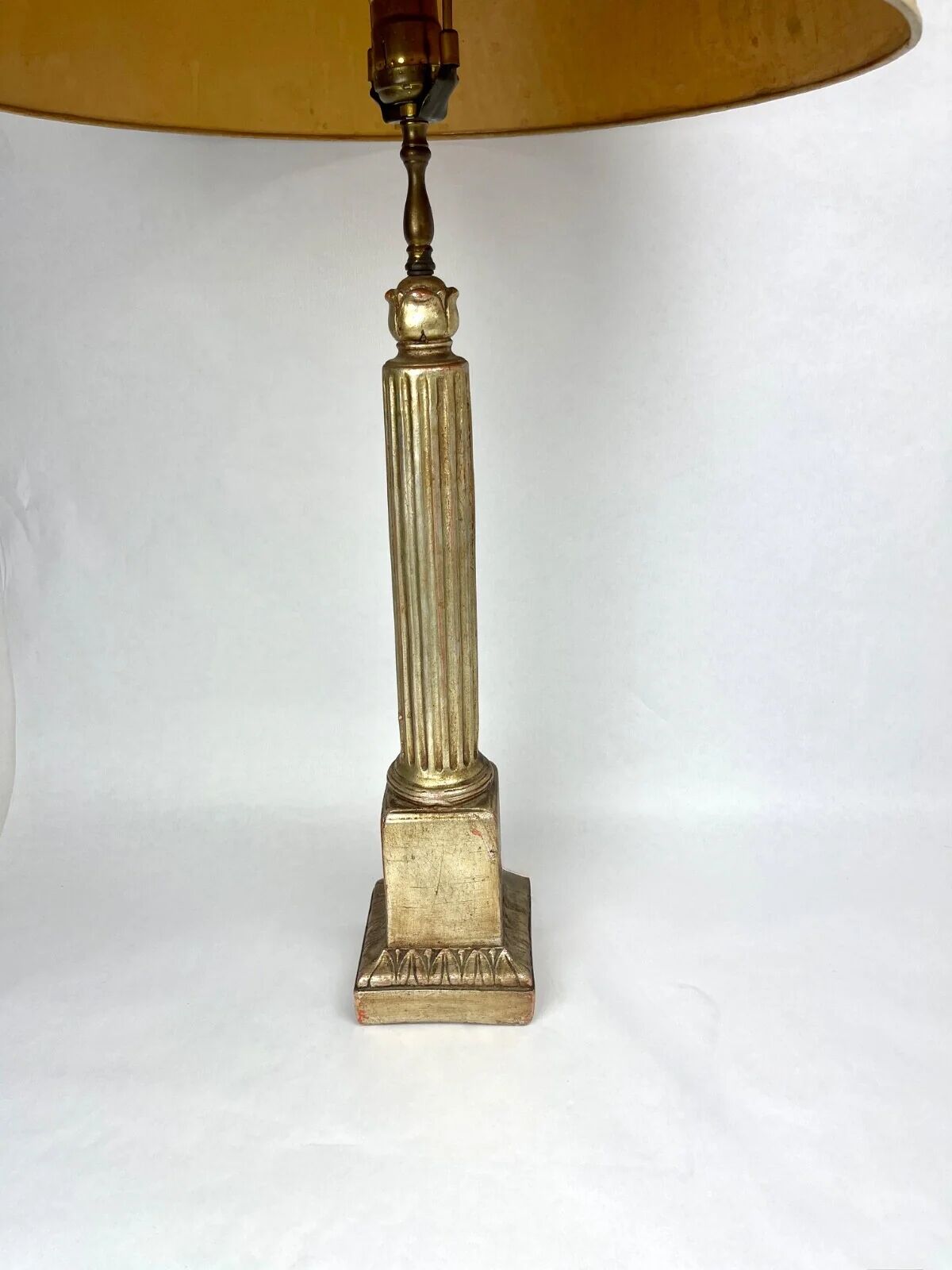 Large ceramic lamp base in a golden wood effect.