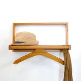 Scandinavian pine wall valet from the 60s-70s.