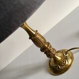 Solid brass and velvet lamp
