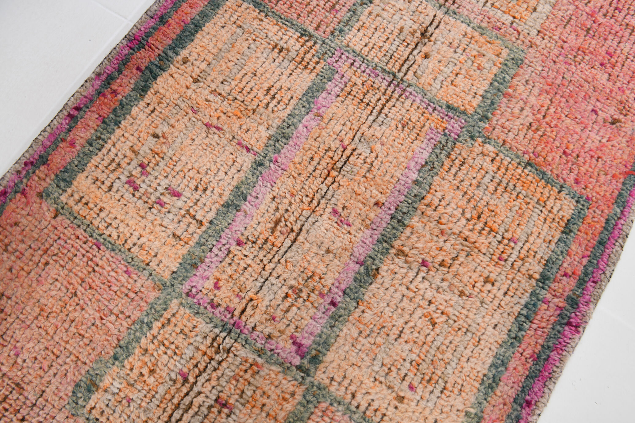 3x9 Vintage Geometric Runner Rug, 89x283Cm