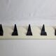 Black and white wall coat rack, space age, 60s