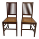 Set of 2 Oak and Cane Chairs by Hans Vollmer for Prag-Rudniker Wickerwork