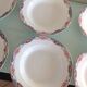 Suite de six assiettes creuses décor paniers de roses par Digoin Sarreguemines vintage années 50-60