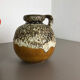 Set of Two Pottery Fat Lava Vases Model "484-21" Made by Scheurich Germany 1970s