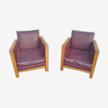 Pair of 2 art deco armchair