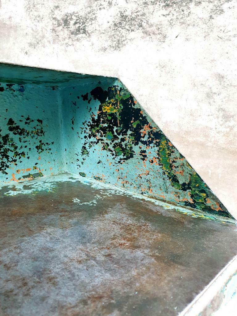 Old cabinet iron sideboard blue