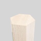 Vintage Travertine Pedestal, 1980s.