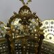Fireplace peacock tail effect vintage, brass