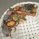 Vintage 1990s ceramic fruit basket by Man. Castellan, Italy.
