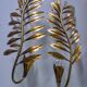 Pair of golden floral sconces by Ferro Arte, Spain, 1980