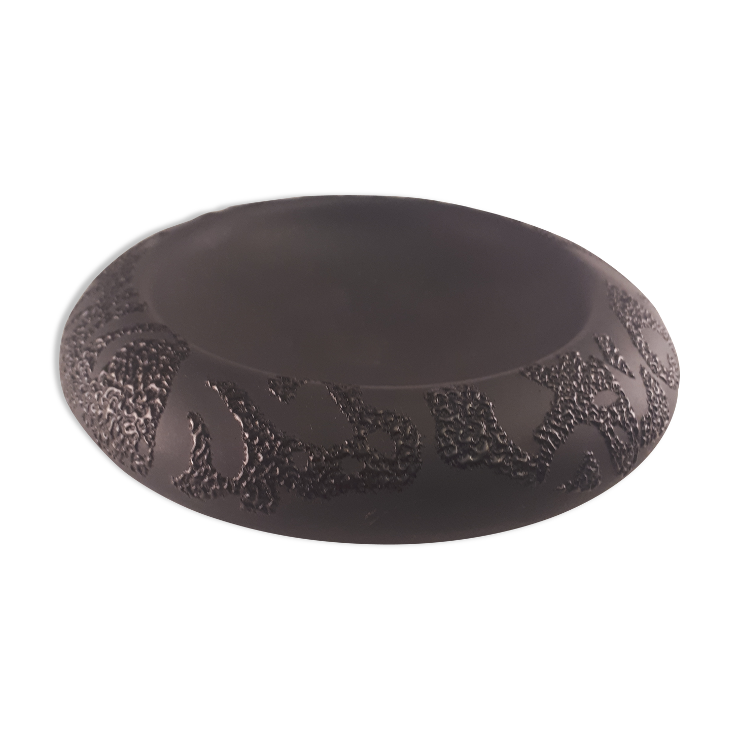 vintage black ceramic pocket cup 1980 Jacques Molin