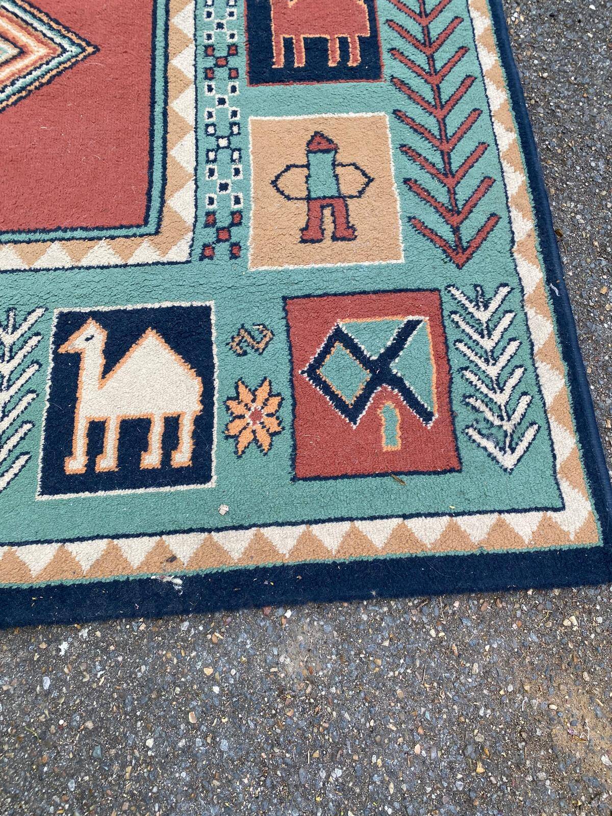 Tapis persan Gabbeh rouge rosé 200x300cm