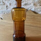 Amber glass soliflore bottle/vase, ca. 1970