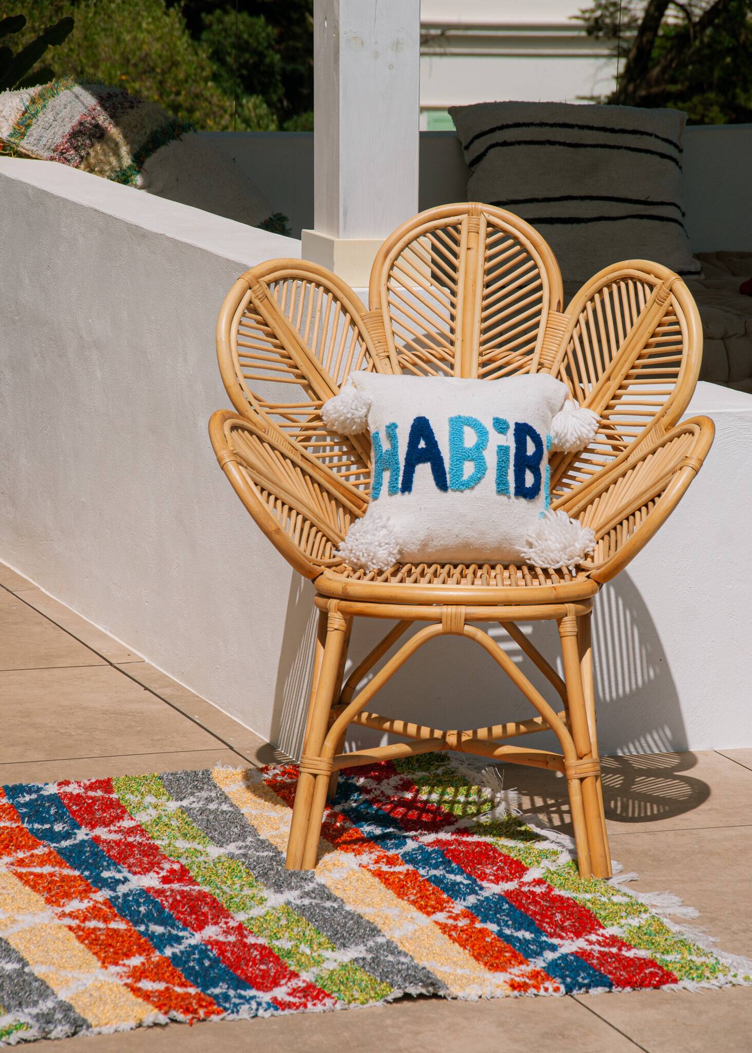 Recycled cotton handmade rug - Reversible - Multicolor