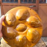 5 earthenware oyster plates from Saint Clement, 1960s