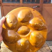 5 earthenware oyster plates from Saint Clement, 1960s