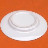 6 small porcelain plates/saucers with checkered pattern