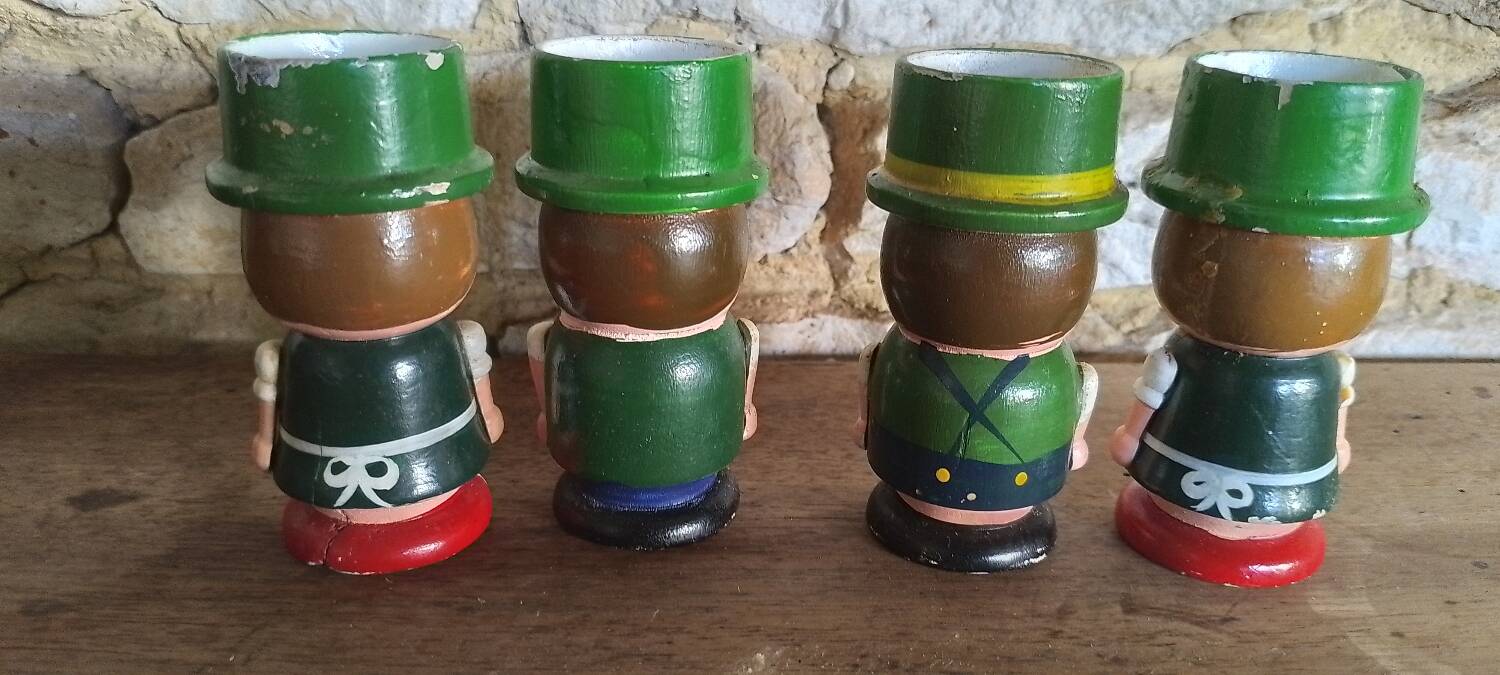 Vintage wooden egg cups