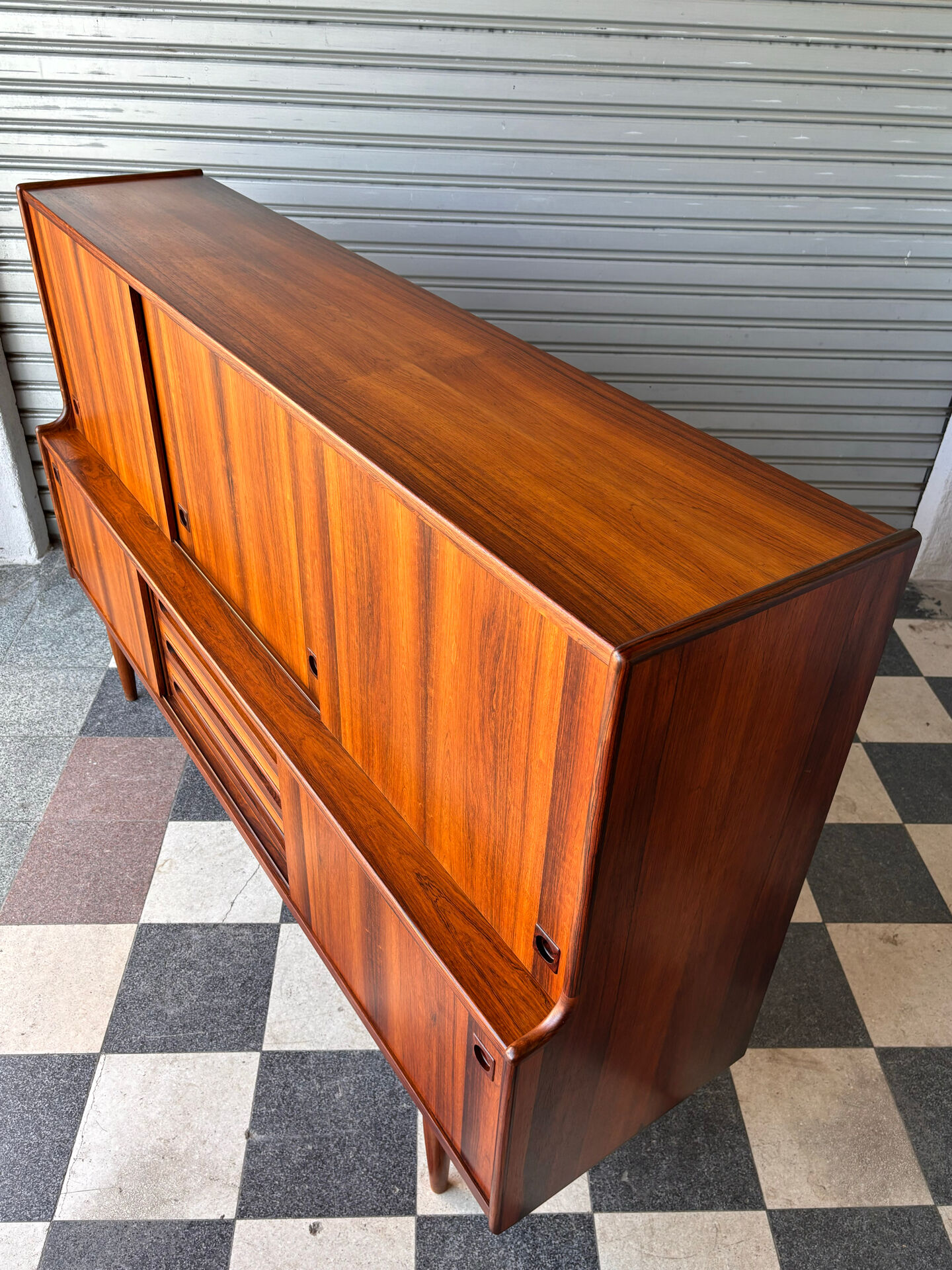 Buffet enfilade haute en palissandre