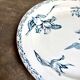 Round flat dish Lunéville in blue ironstone, "Tulip" service.