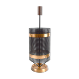 1960s umbrella stand metal, copper and teak