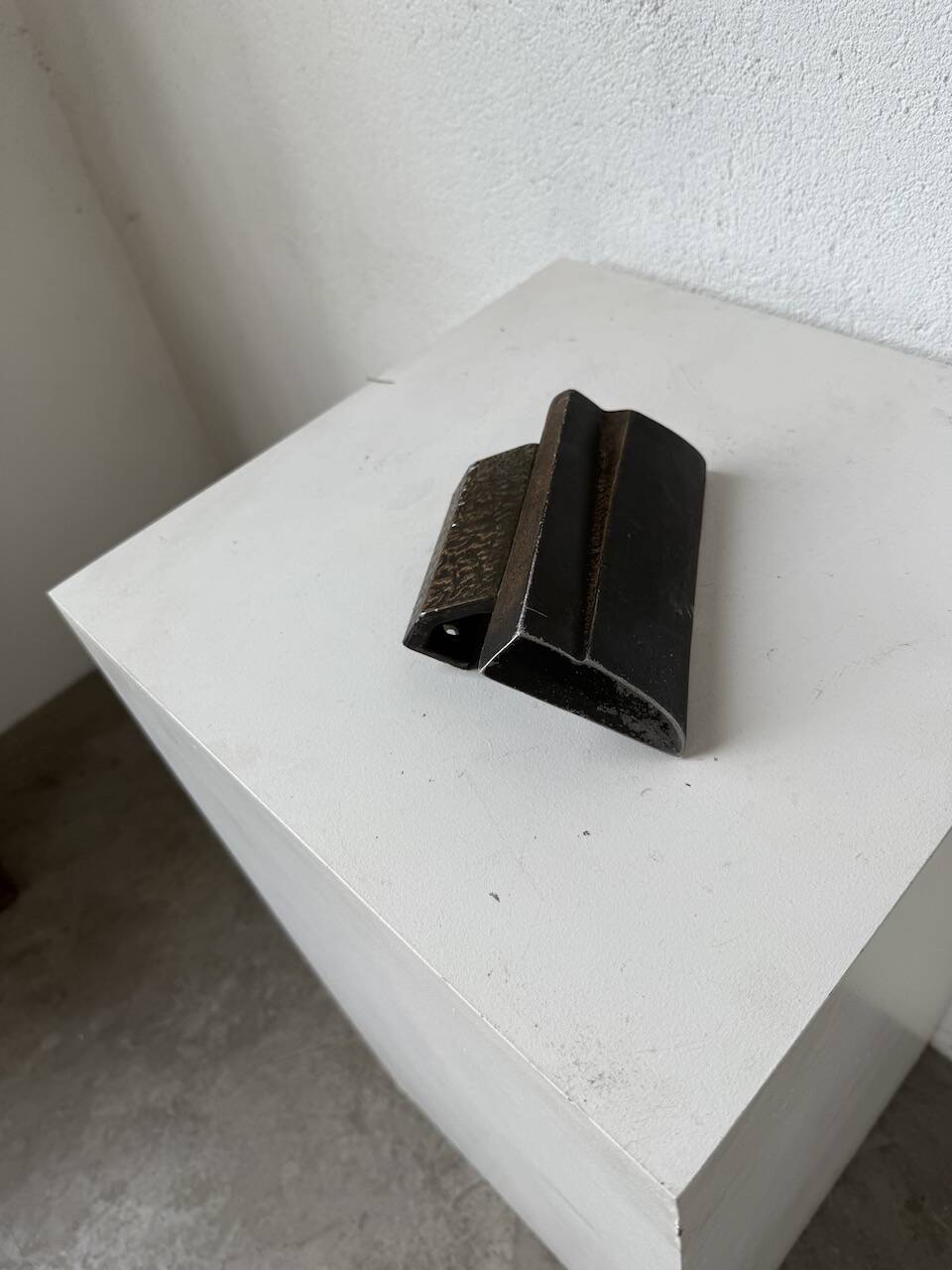 Brutalism bronze door handle