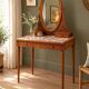 Art Deco dressing table in oak and red marble, 1920s-30s.
