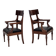 1920-30s, set of 2 armchairs, design after Georges Jacob, carved teak wood.