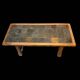 Wood and stone coffee table