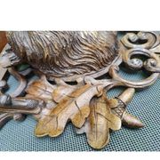 2 magnificent consoles/shelves in carved wood "FROM THE BLACK FOREST"