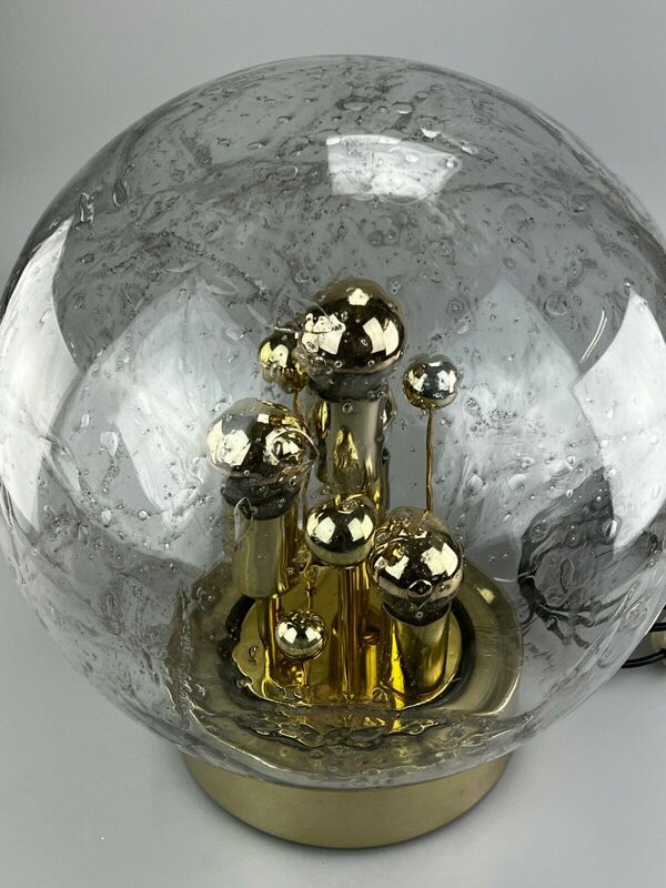 lampe de table lampe à boule Doria « Big Ball » verre espace age design 60s 70s