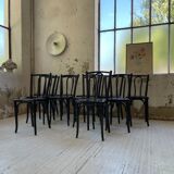 Lot 11 black Baumann bistro chairs