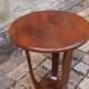 1930 Art Deco pedestal table in solid walnut