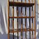 Étagère bibliothèque en rotin vintage