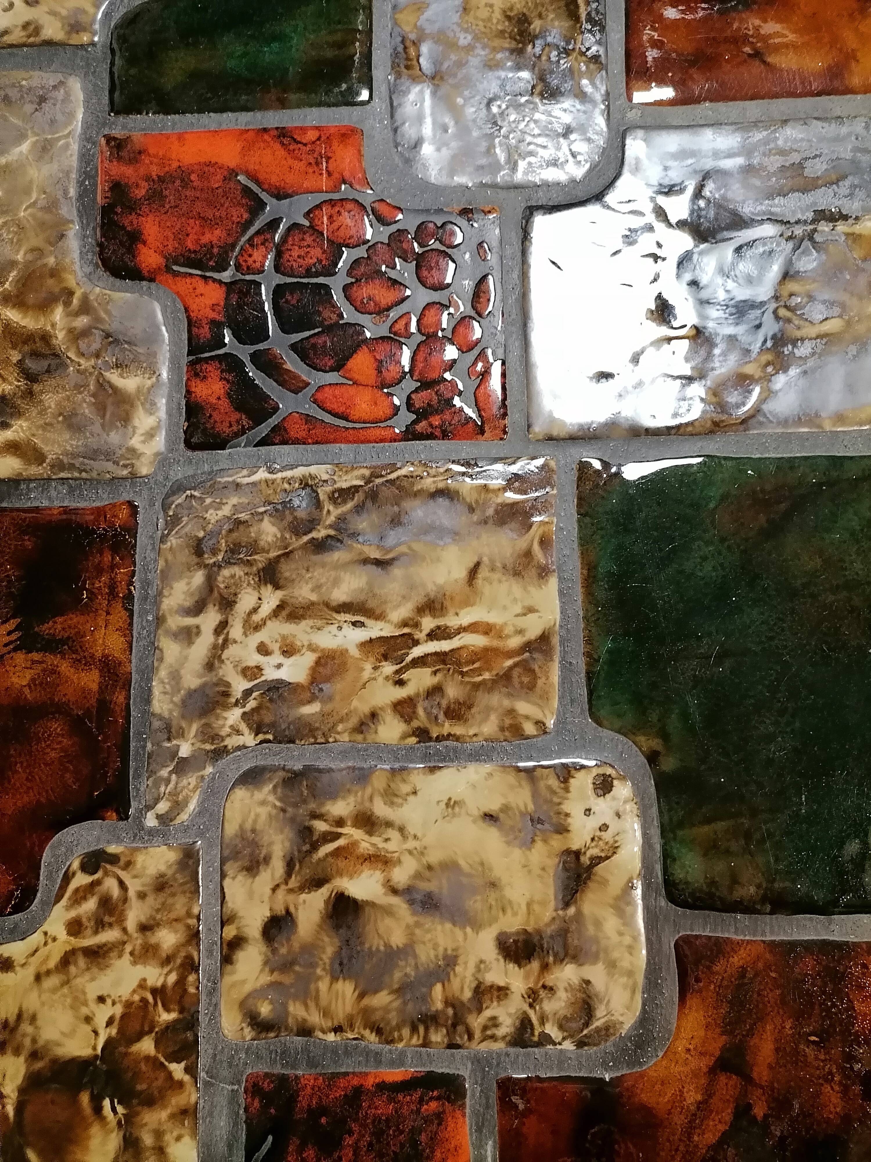 Vintage ceramic steel coffee table