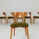 Wild green dining chairs light wood