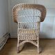 "Abuela" high back wicker armchair