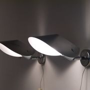 Pair of sconces in metal and chrome 1970