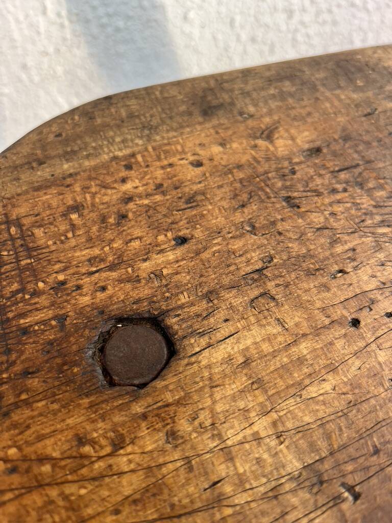 Industrial wooden stool