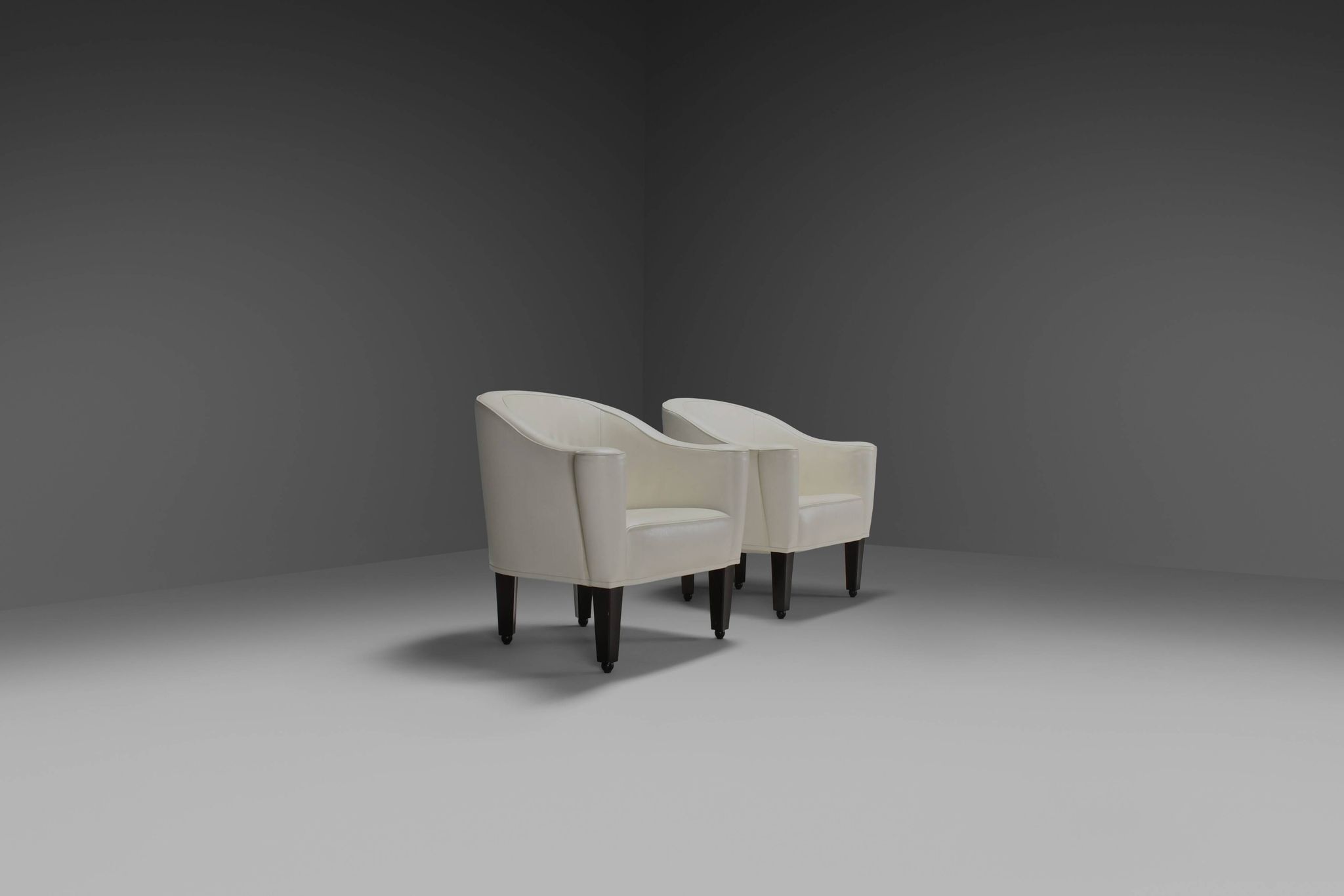 Ensemble de chaises en cuir Josef Hoffmann « Villa Gallia » par Wittmann Austria