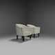 Ensemble de chaises en cuir Josef Hoffmann « Villa Gallia » par Wittmann Austria