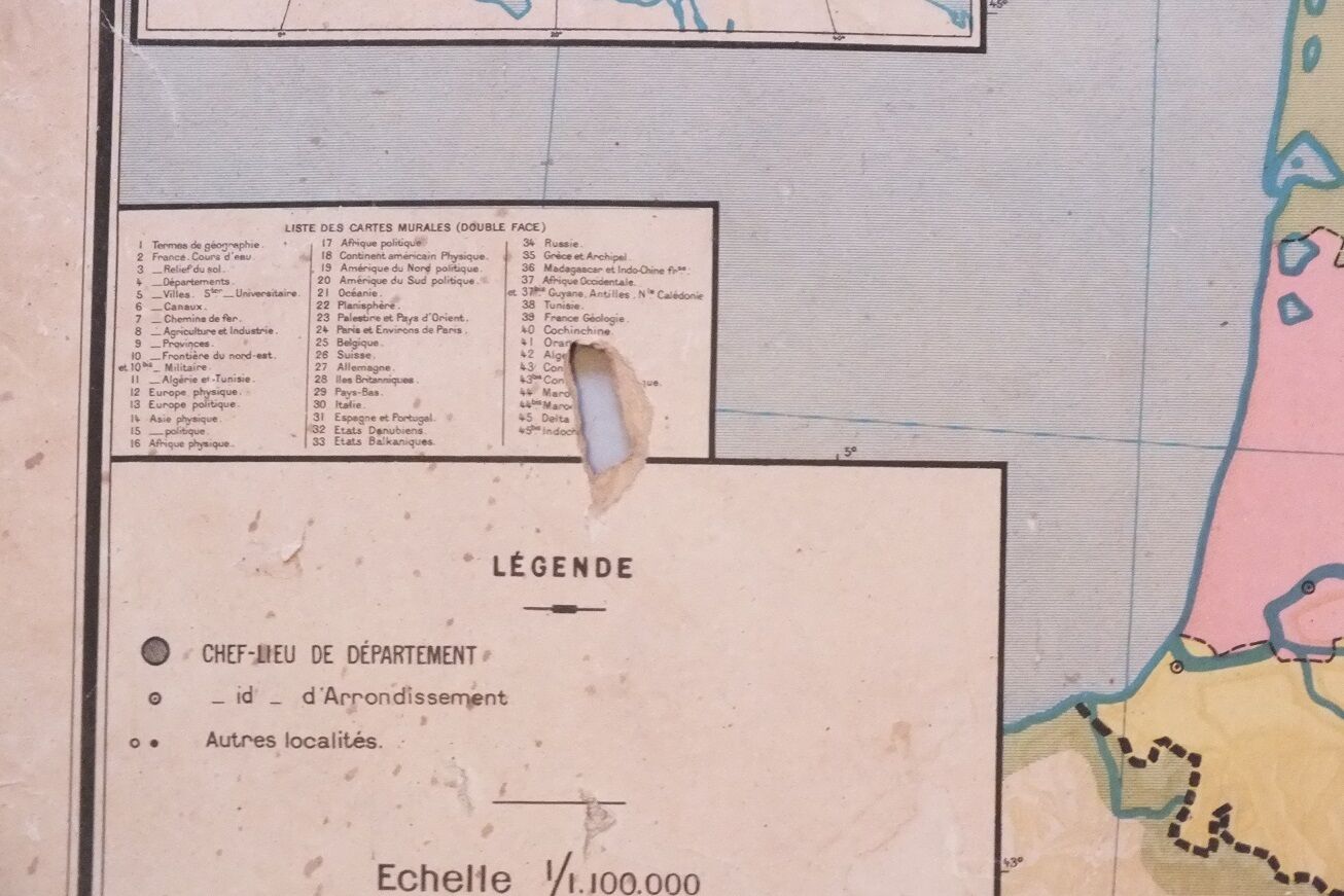 School Vidal-Lablache n ° 4 France departments map