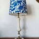 Alabaster lamp with gilding and seashells